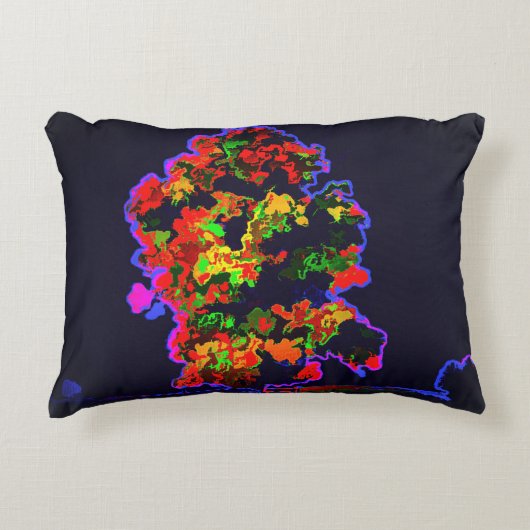 ネオンの木の爆発 アクセントクッション (正面)