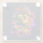 ネオンの木の爆発 ガラスコースター (裏面)