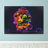 ネオンの木の爆発 キャンバスプリント (インサイチュ (ウッドフロア))