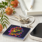 ネオンの木の爆発 キーホルダー (正面右)