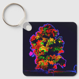ネオンの木の爆発 キーホルダー