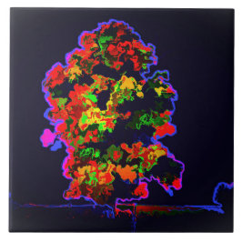 ネオンの木の爆発 タイル