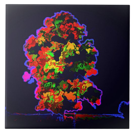 ネオンの木の爆発 タイル (正面)