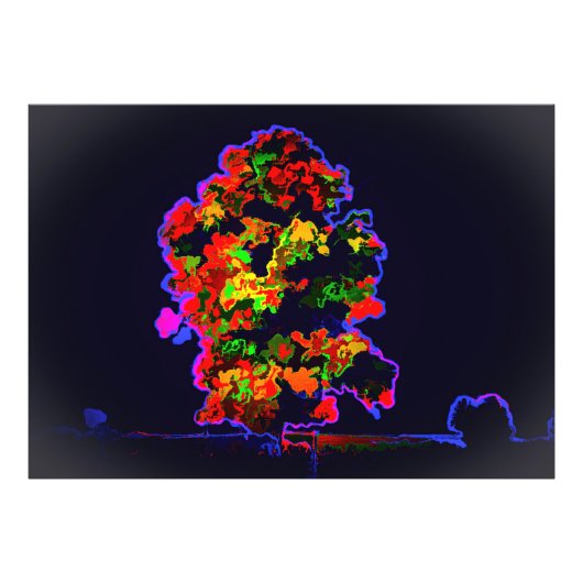 ネオンの木の爆発 フォトプリント            (正面)