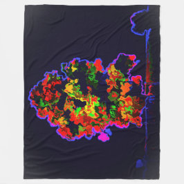 ネオンの木の爆発 フリースブランケット