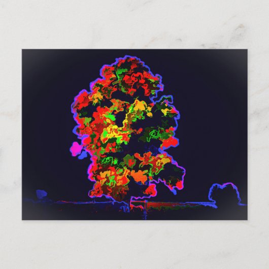 ネオンの木の爆発 ポストカード (正面)
