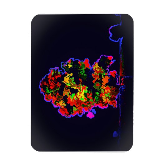 ネオンの木の爆発 マグネット (縦)