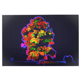 ネオンの木の爆発 メタルプリント