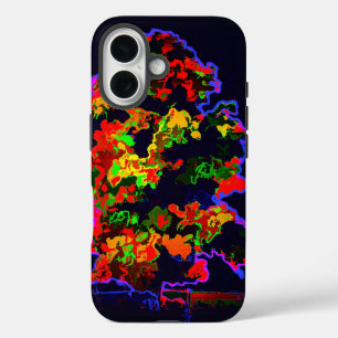 ネオンの木の爆発 iPhone 16ケース