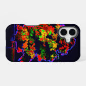 ネオンの木の爆発 iPhone 16ケース (裏面横)