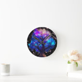 ネオンの木 ラウンド壁時計 (ホーム)