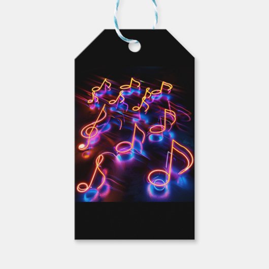 ネオンの楽譜 ギフトタグ (正面)