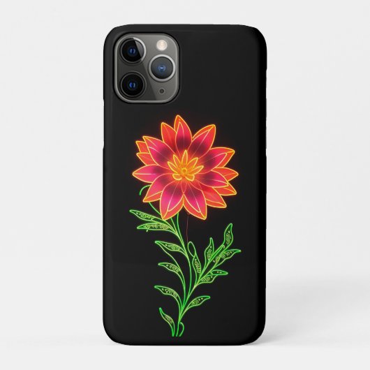 ネオンの様式化された花 Case-Mate iPhoneケース (裏)