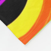 ネオンの渦の渦巻き フリースブランケット (角)