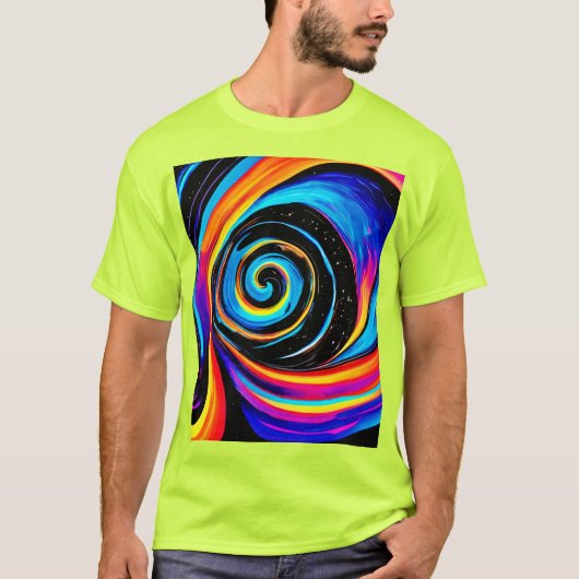 ネオンの渦の渦巻き Tシャツ (正面)
