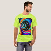 ネオンの渦の渦巻き Tシャツ (正面フル)