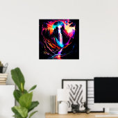 ネオンの滝 ポスター (ホームオフィス)