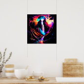 ネオンの滝 ポスター (キッチン)