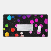 ネオンの点に雨が降る デスクマット (キーボード&マウス)