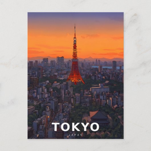 ネオンの王冠東京:心に輝く東京タワー 2026 シーズンポストカード (正面)