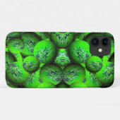 ネオンの緑の惑星 – 3D光学のパターン Case-Mate iPhoneケース (裏面(横))
