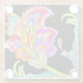 ネオンの花 ガラスコースター (裏面)