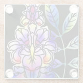 ネオンの花 ガラスコースター (裏面)