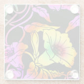 ネオンの花 ガラスコースター (裏面)