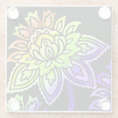 ネオンの花 ガラスコースター (裏面)