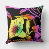 ネオンの花 クッション (裏面)