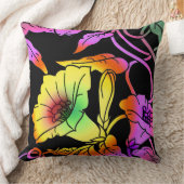 ネオンの花 クッション (ブランケット)