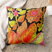 ネオンの花 クッション (ブランケット)