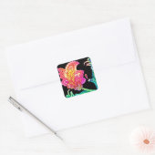 ネオンの花 スクエアシール (封筒)