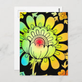 ネオンの花 ポストカード (正面/裏面)