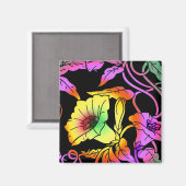 ネオンの花 マグネット (正面/裏面)