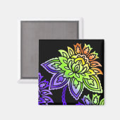 ネオンの花 マグネット (正面/裏面)