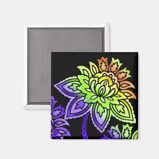 ネオンの花 マグネット (正面/裏面)