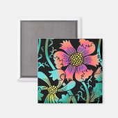 ネオンの花 マグネット (正面/裏面)