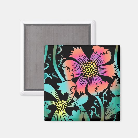 ネオンの花 マグネット (正面/裏面)