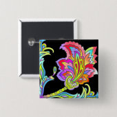 ネオンの花 缶バッジ (正面&裏面)