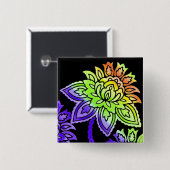 ネオンの花 缶バッジ (正面&裏面)