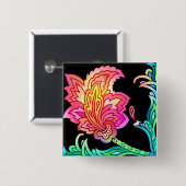 ネオンの花 缶バッジ (正面&裏面)
