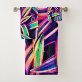 ネオンの葉のパターンが発表 バスタオルセット