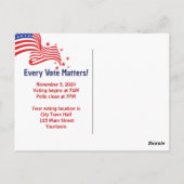 ネオンの虹の投票記号 ポストカード (裏面)