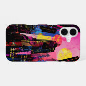 ネオンの街並み iPhone 16ケース (裏面横)