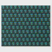 ネオンの誕生日ビールマグ ブラック ラッピングペーパー (フラット)