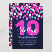 ネオンの誕生日招待状 暗闇で光る招待状 招待状 (正面/裏面)