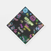 ネオンの誕生日熱狂するを輝かせよう スタンダードランチョンナプキン (角)