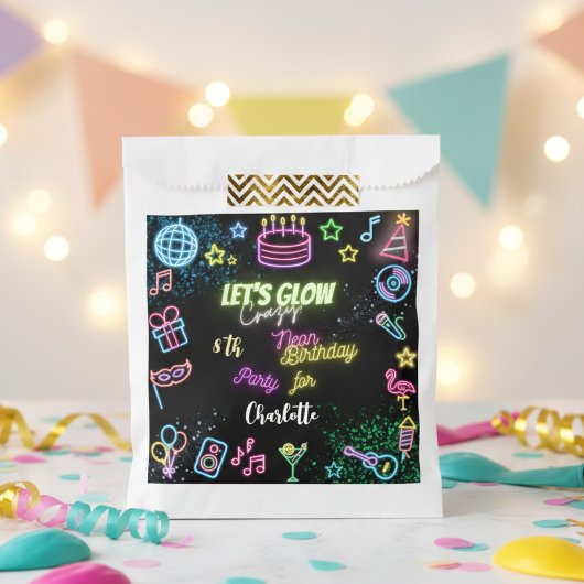 ネオンの誕生日熱狂するを輝かせよう フェイバーバッグ