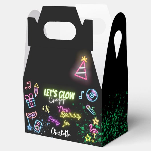 ネオンの誕生日熱狂するを輝かせよう フェイバーボックス (オープン)